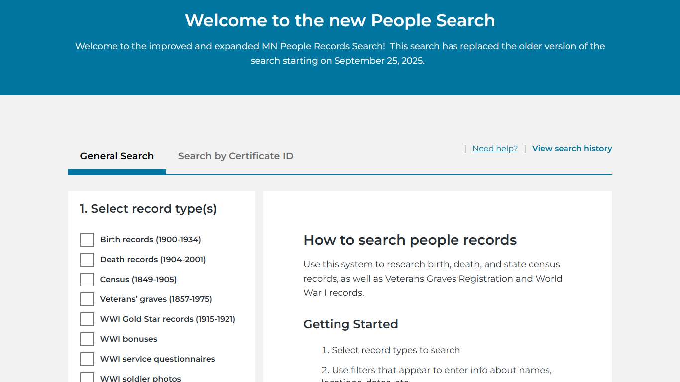 People Search | Minnesota Historical Society