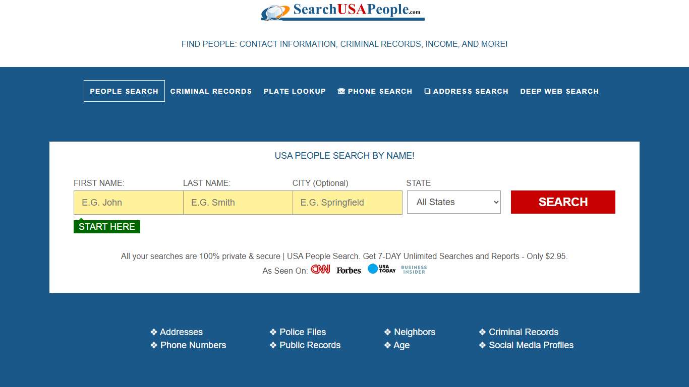 USA People Search | People Finder, Address & Phone Lookup